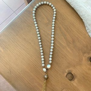 Designer Hand Beaded Pearl Necklace